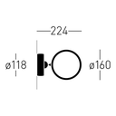 Myco 160 K TRIAC Wandaufbauleuchte Maßzeichnung