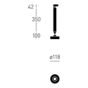 Myco 120 TRC 3PH Stromschienenstrahler Maßzeichnung