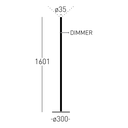 Backlight V Stehleuchte Maßzeichnung