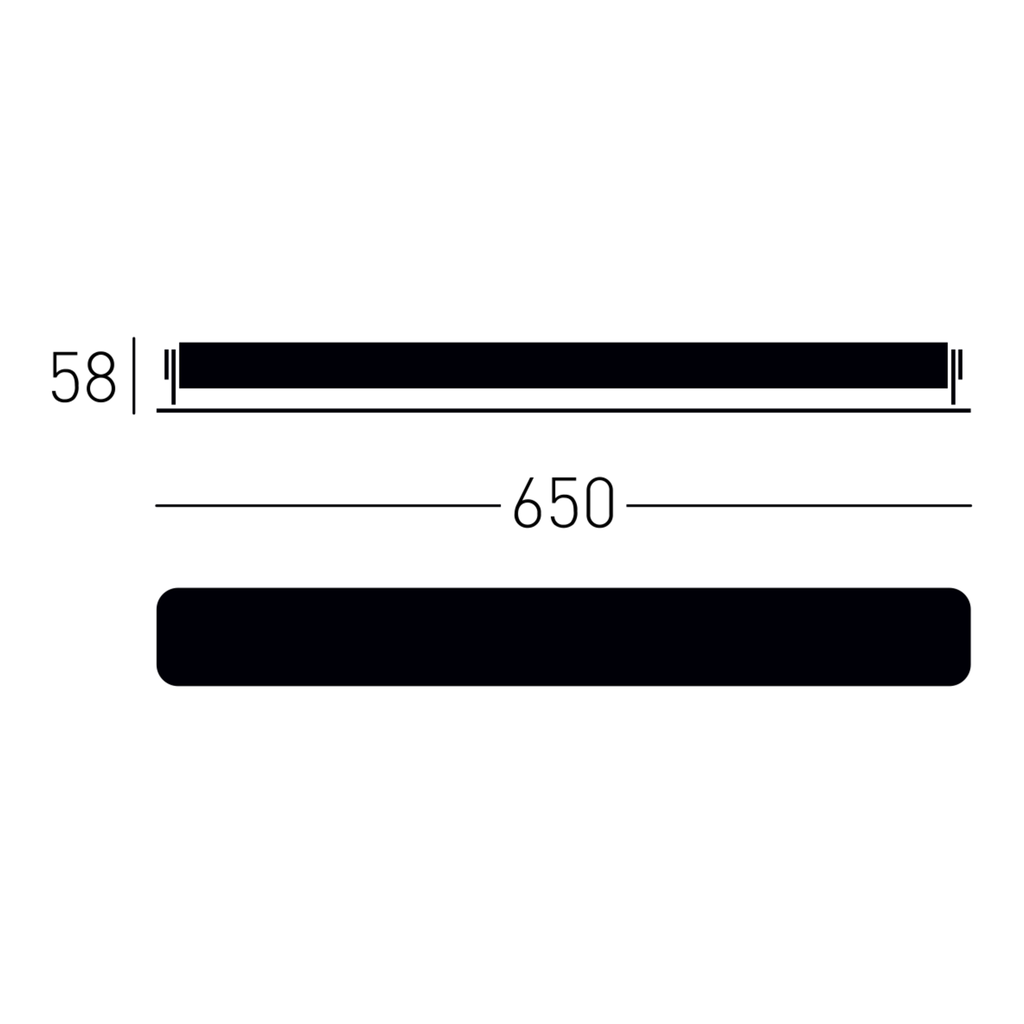 Illu 60 Wandaufbauleuchte IP44 Maßzeichnung