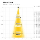 Myco 120 K Lichtkegel 2700 K Zoom 21°