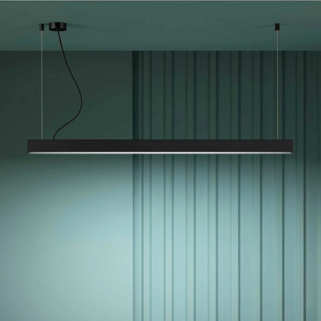 [41.4102.E16.002] Accent Z Deckenaufbaupendelleuchte (60 cm, SOFT (Opal Diffuser), DALI-2, 002/schwarz/RAL9005, 2700K / CRI98 Sunlight)