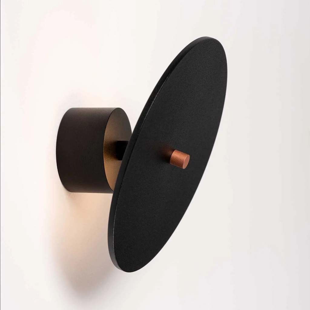 [55.2101.E16.002] Ra Mini K Wandaufbauleuchte (14 cm, DALI-2, 002/schwarz/RAL9005, 2700K / CRI98 Sunlight)
