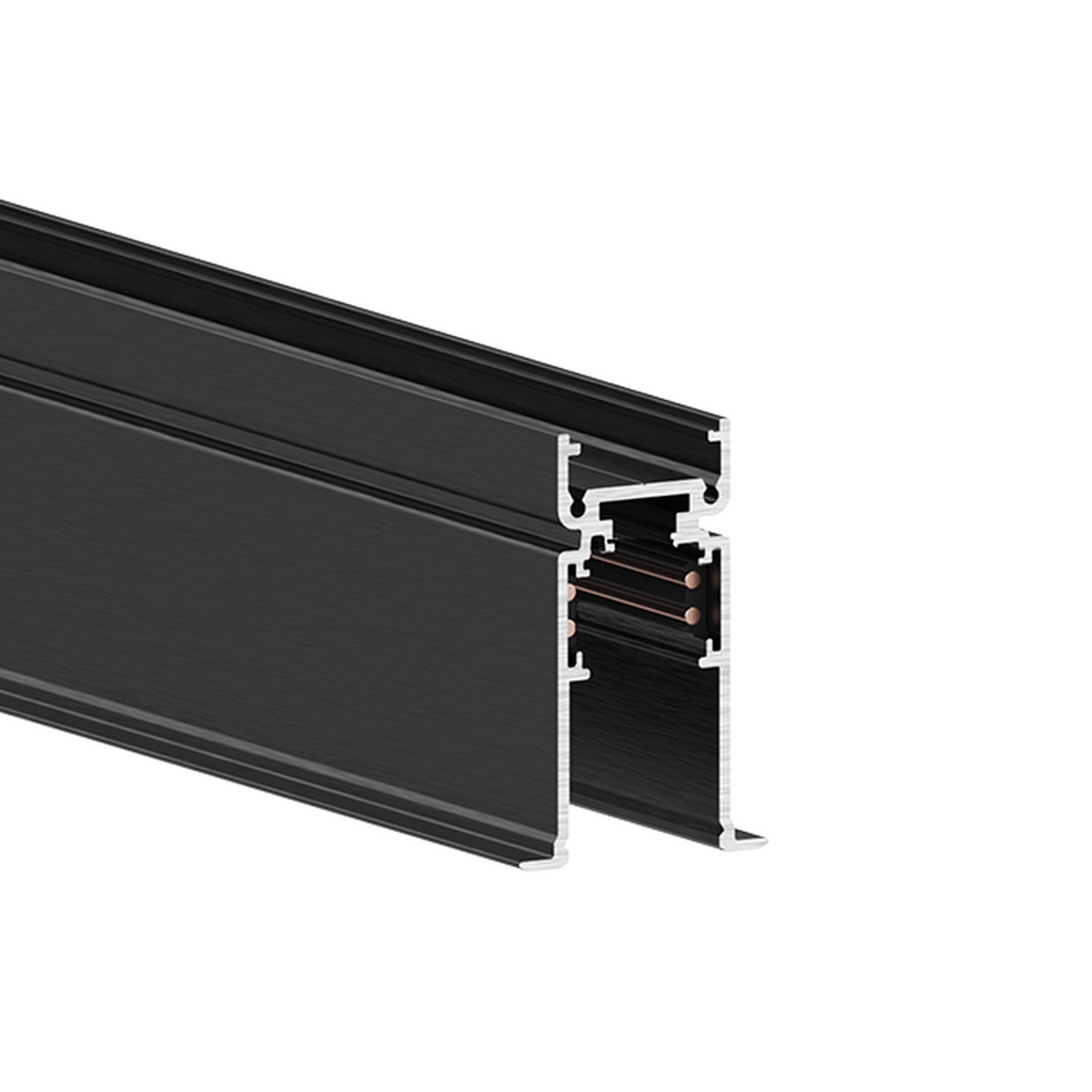 Simple IN+ 300, high-profile recessed track 24/48V, W=38, H=58, L=2990 mm, Schwarz