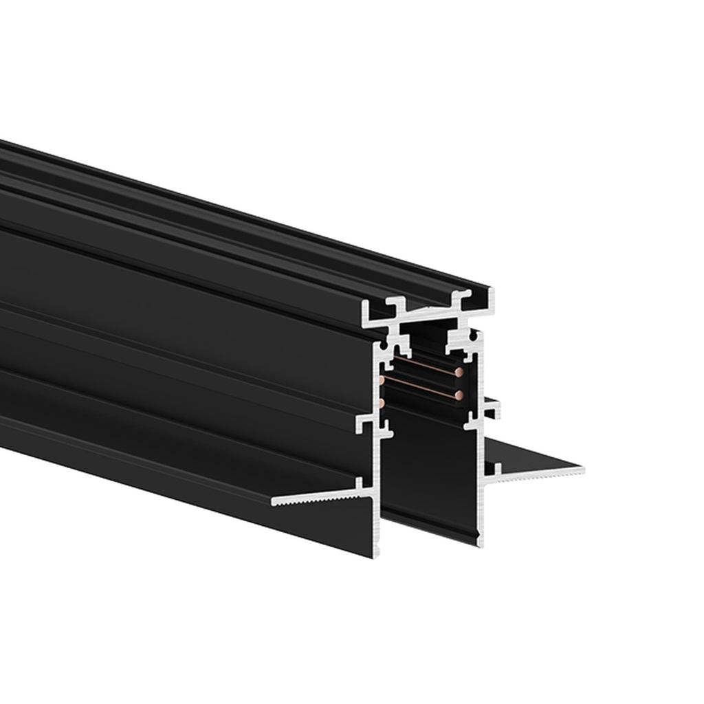 Simple RT+ 200, high-profile recessed track trimless 24/48V, W=22.5, H=54, L=1990 mm, Schwarz