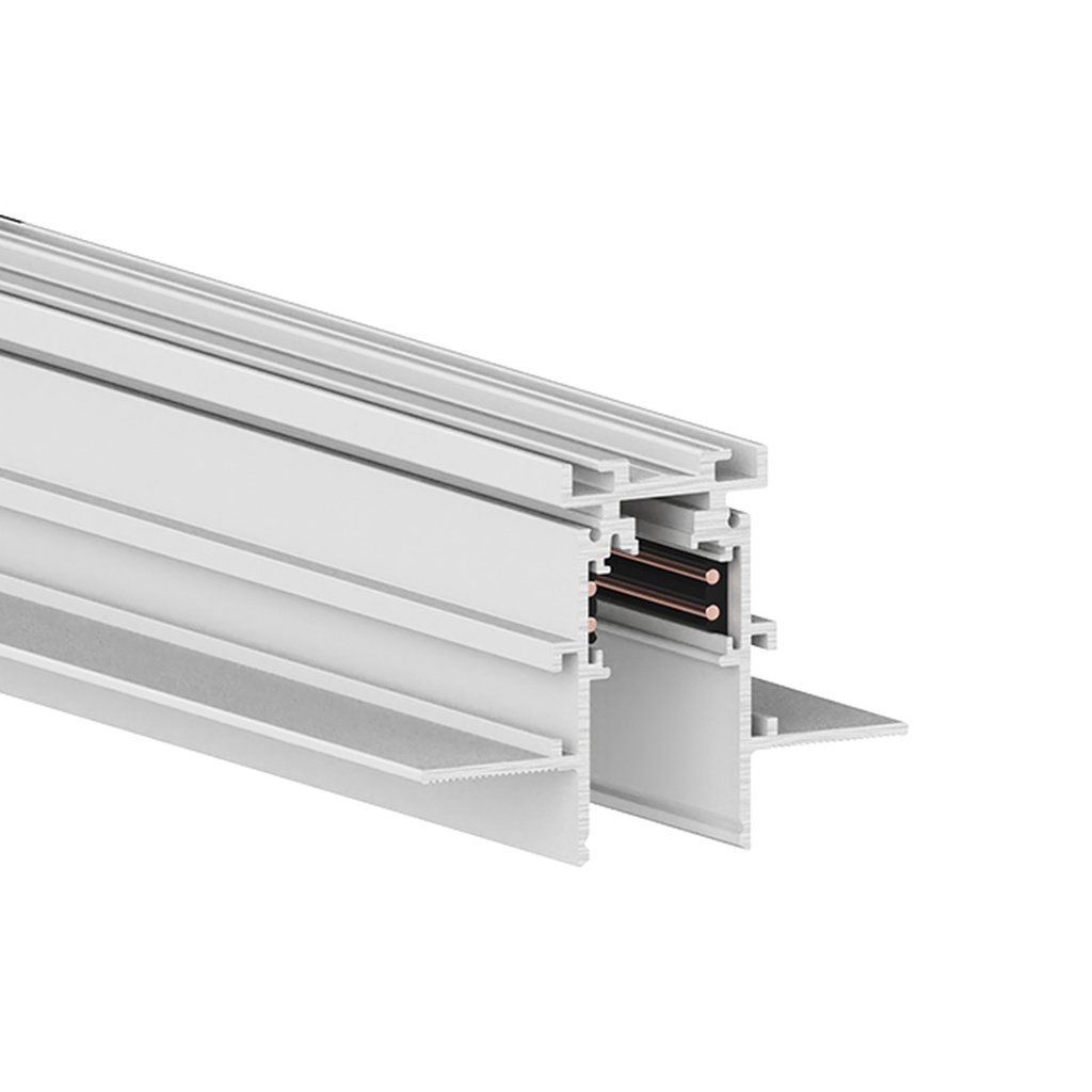 Simple RT+ 200, high-profile recessed track trimless 24/48V, W=22.5, H=54, L=1990 mm, Schneeweiß