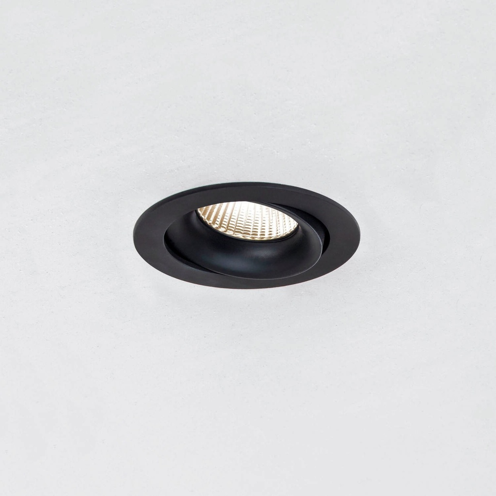 Inel L IN Spot Deckeneinbaustrahler (2700K / CRI90, 25°, BL – Black Smooth Matt, NO-DRV – kein Treiber)