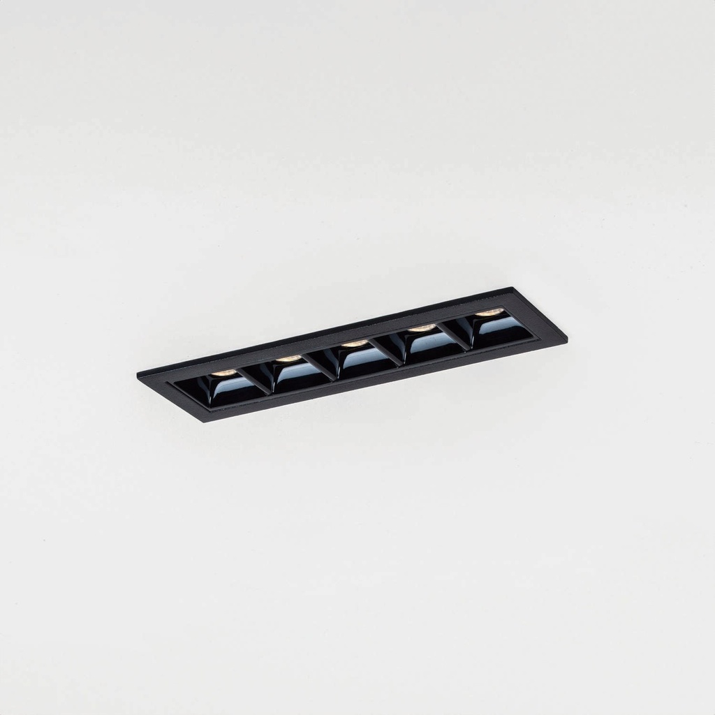 Nixe 5×1 IN Spot Deckeneinbaustrahler (2700K / CRI90, 15°, BS – Black Textured Satin, NO-DRV – kein Treiber)