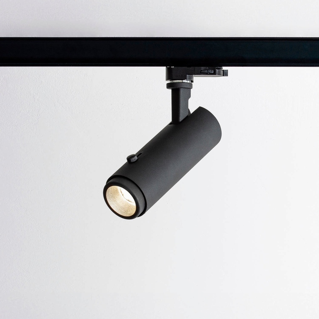 Hit Zoom TRK Schienenstrahler 230V (2700K / CRI90, BX – Black Textured Matt, ON-OFF – nicht dimmbar)