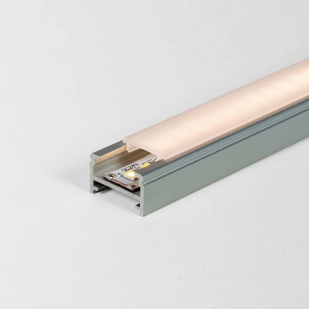 PF010 Aluminium-Profil Direktlicht IP20 (SL – White Smooth Matt)