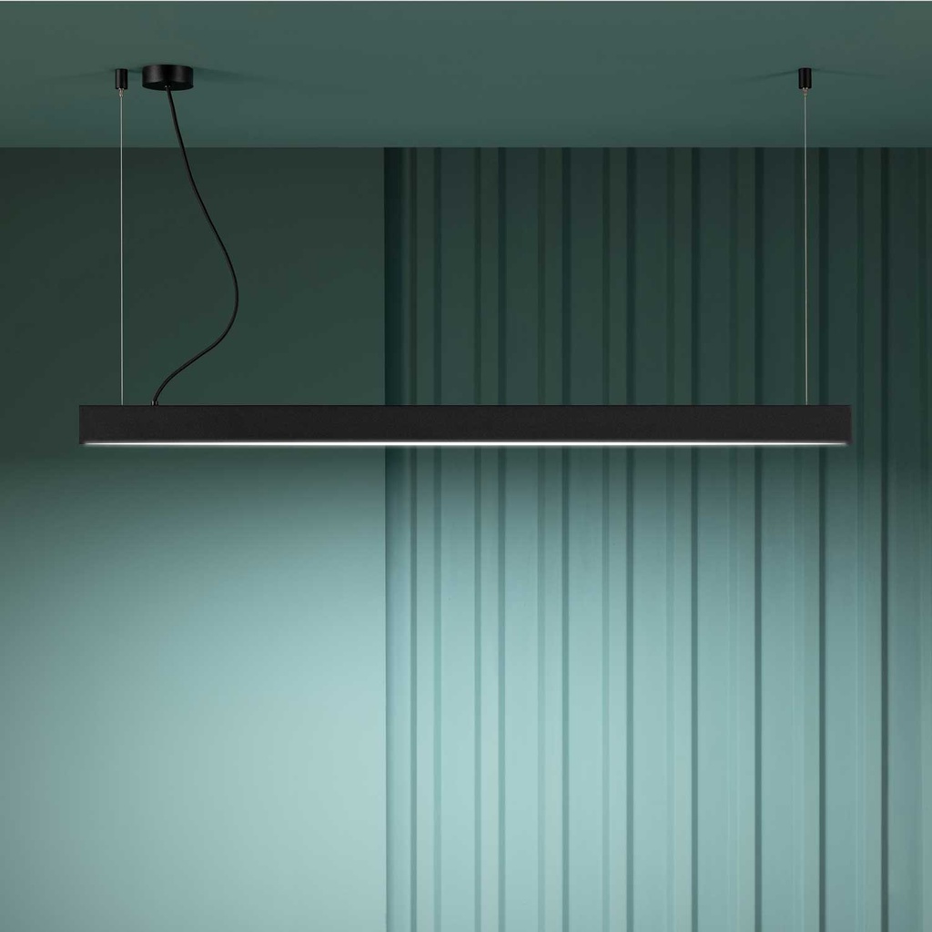 [41.4102.D16.002] Accent Z Lampada sospesa da incasso (2700K / CRI98 Sunlight, 002 – Nero, PH-CUT – Dimmer di Fase, 60, SOFT (Diffusore Opal))