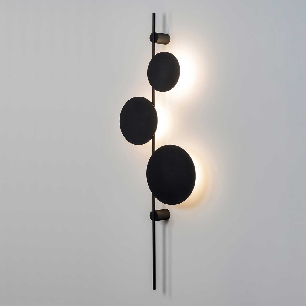 Applique murale Ambiente K (2700K / CRI98 Sunlight, 002 – Noir, PH-CUT – Variateur de Phase, A)