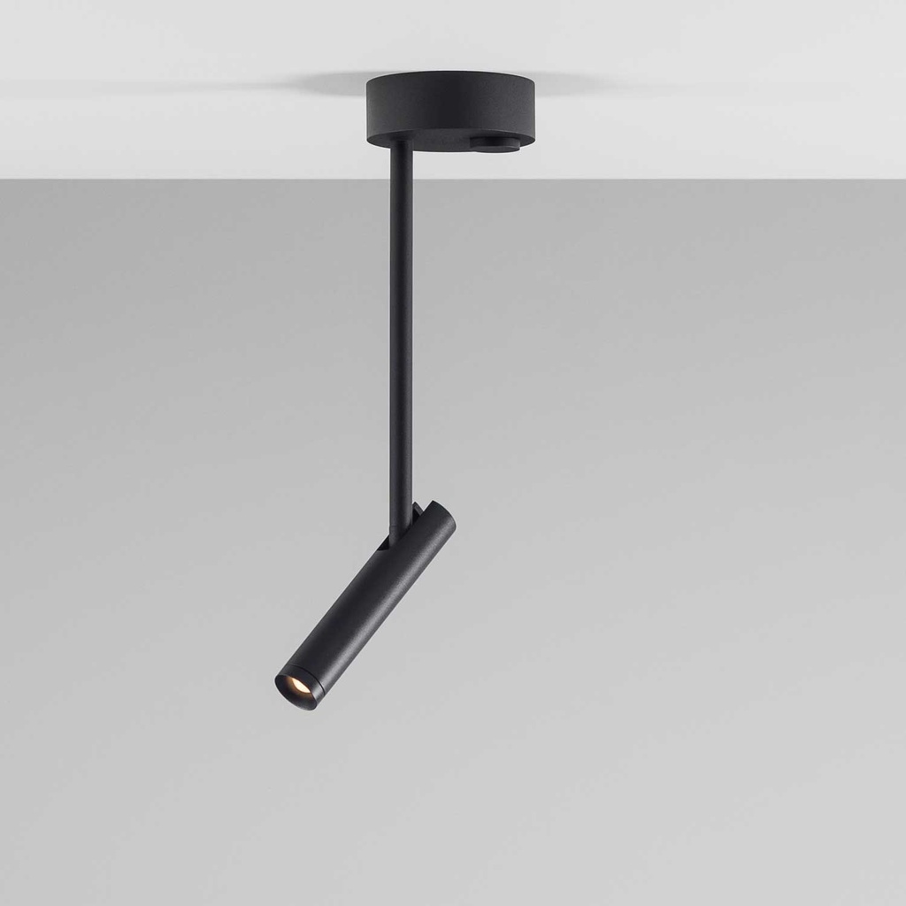 Flask R ON Spot encastré au plafond (2700K / CRI98 Sunlight, 002 – Noir, PH-CUT – Variateur de Phase, 30)