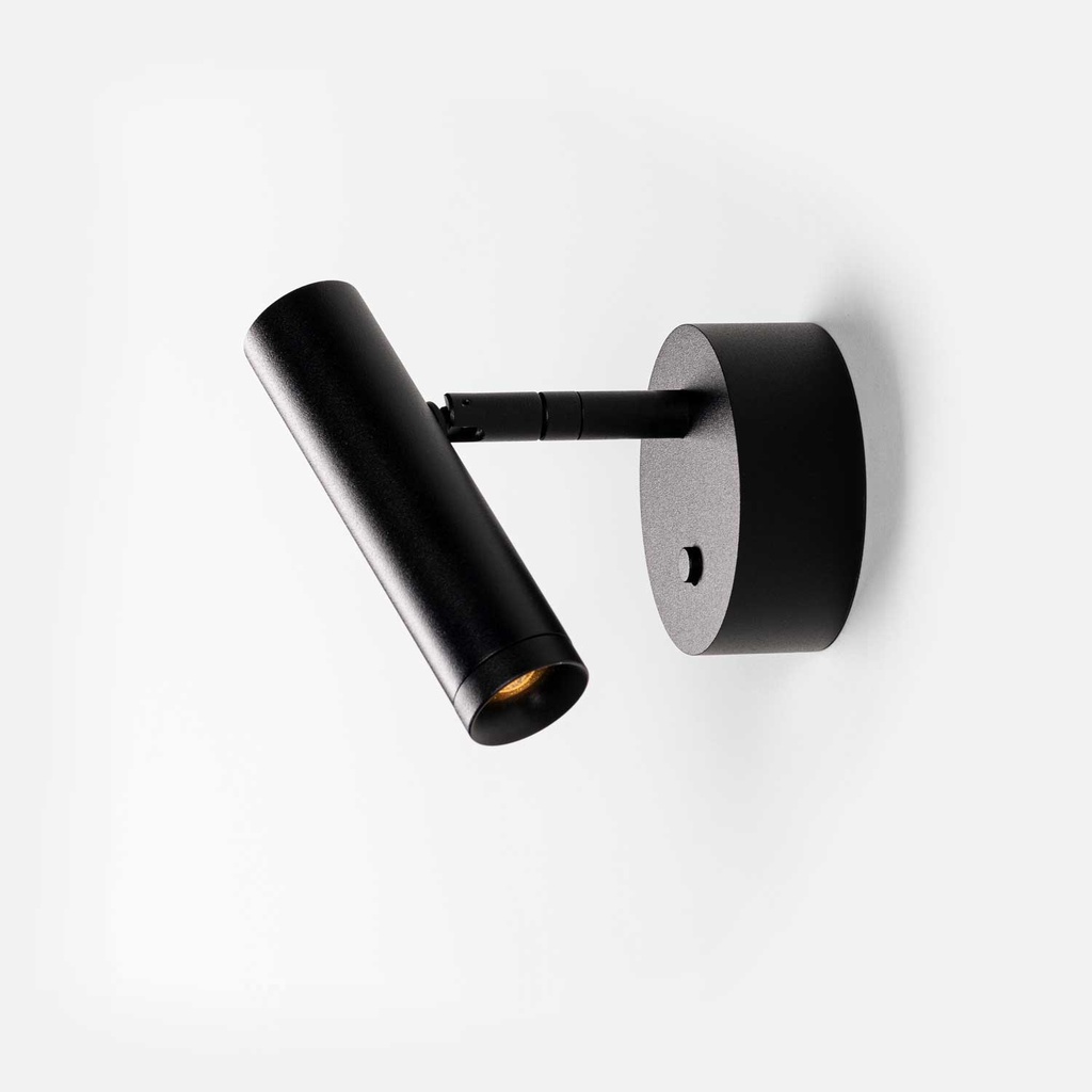 MFlask K Aplique de pared (2700K / CRI98 Sunlight, 002 – Negro, PH-CUT – Regulador de Fase)