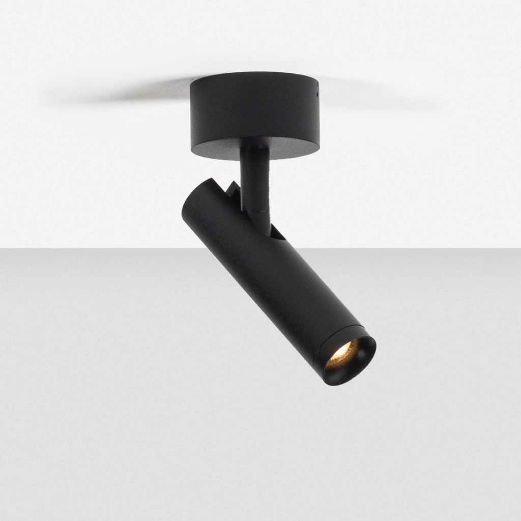 MFlask R ON ceiling recessed spotlight (2700K / CRI98 Sunlight, 002 – Black, PH-CUT – Phase Dimmer)