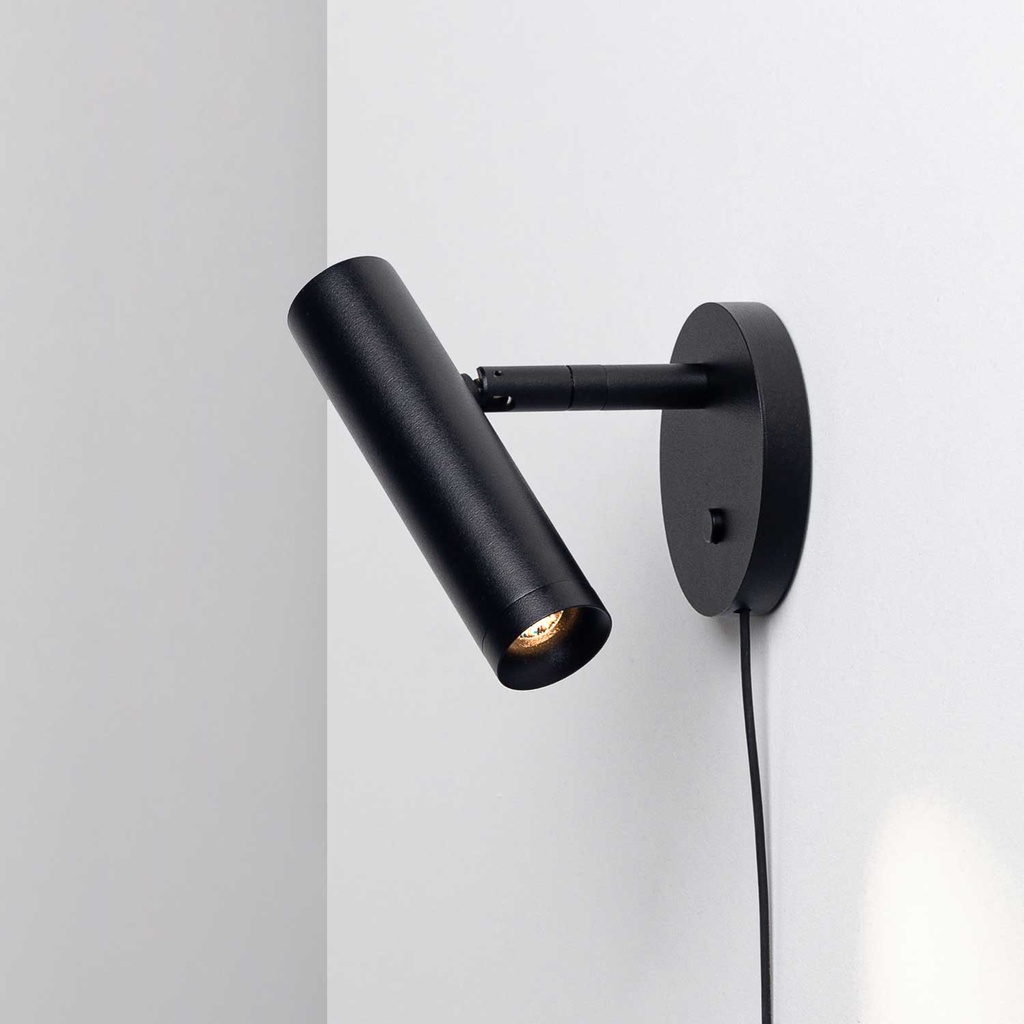 MFlask S K Aplique de pared empotrante (2700K / CRI98 Sunlight, 002 – Negro)