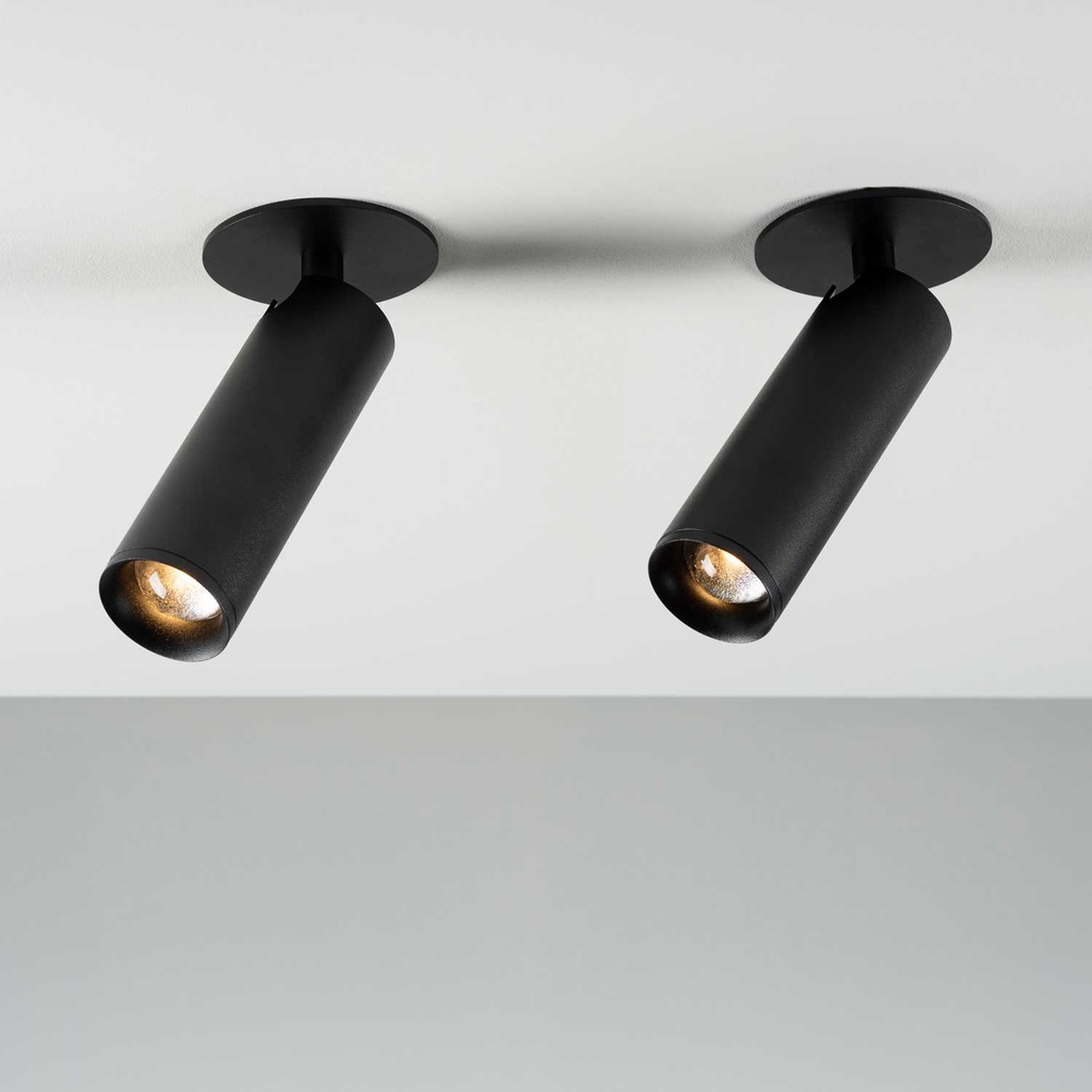 Maman R 60 IN Projecteur de plafond encastré (2700K / CRI98 Sunlight, 002 – Noir)