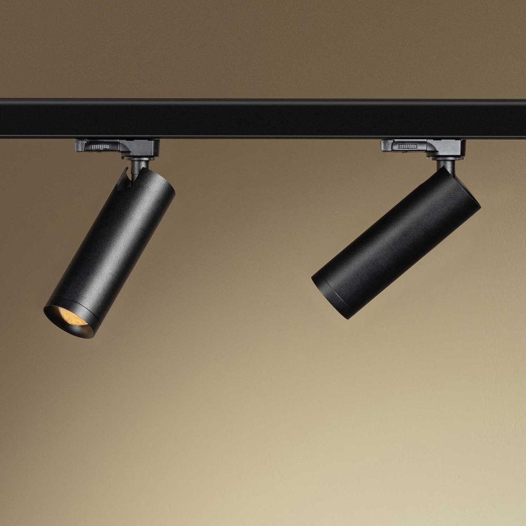 Maman R TRC Track Spotlight 3-Phase (2700K / CRI98 Sunlight, 002 – Black, PH-CUT – Phase Dimmer)