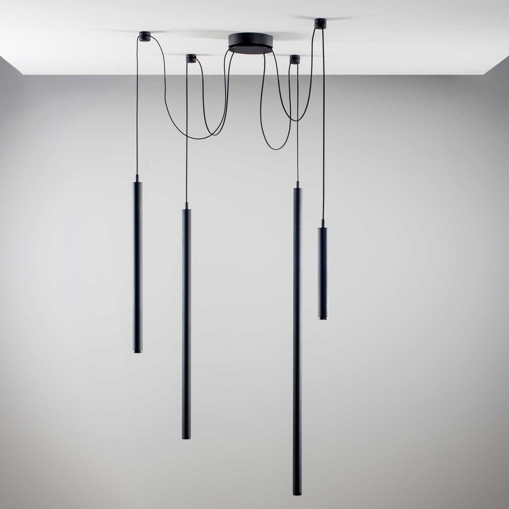 Moi Z TR48 Faretto a sospensione su binario 48V (2700K / CRI98 Sunlight, 002 – Nero, DALI-2 – DALI-2, 30 A)