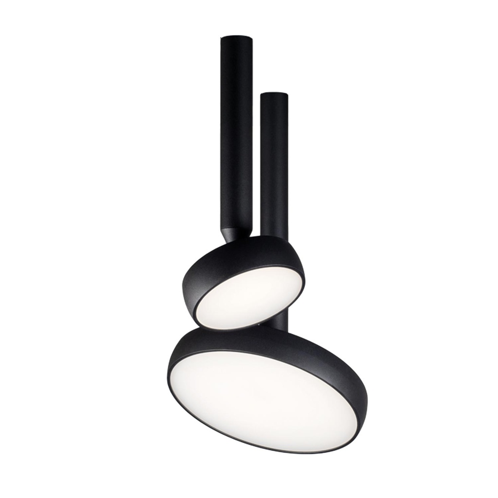 [31.6105.116.002] Myco 160 ON Faretto incasso a soffitto (2700K / CRI98 Sunlight, 002 – Nero, PH-CUT – Dimmer di Fase, SOFT (Diffusore Opal))