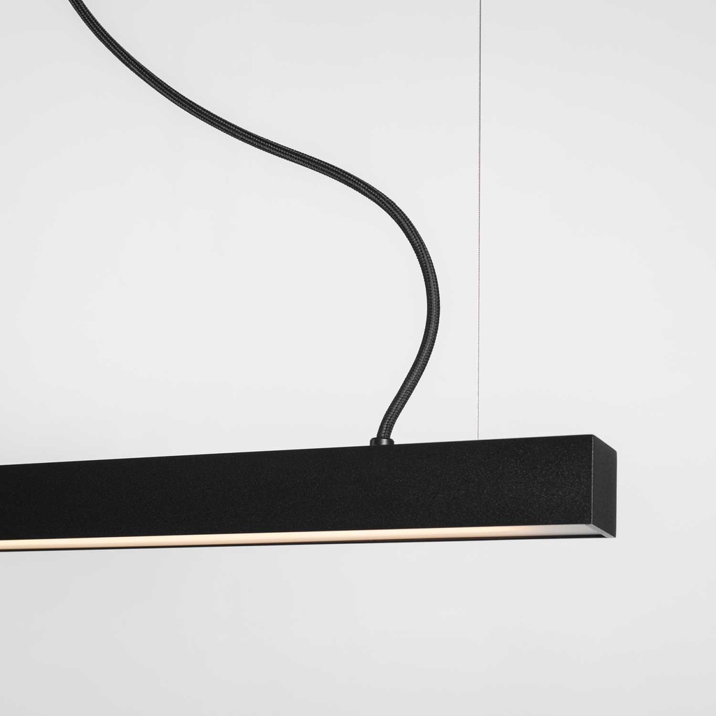 [22.4102.J16.002] Thiny Slim Z Pendant Surface-Mounted Luminaire (2700K / CRI98 Sunlight, 002 – Black, NO-DRV – No Driver, 60, SOFT (Opal Diffuser))