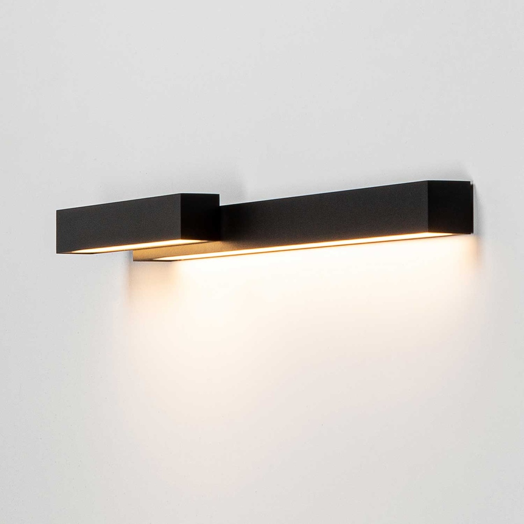 [22.2111.J16.002] Applique murale Thiny Snake K (2700K / CRI98 Sunlight, 002 – Noir, NO-DRV – Sans Pilote, 60, SOFT (Diffuseur Opal))