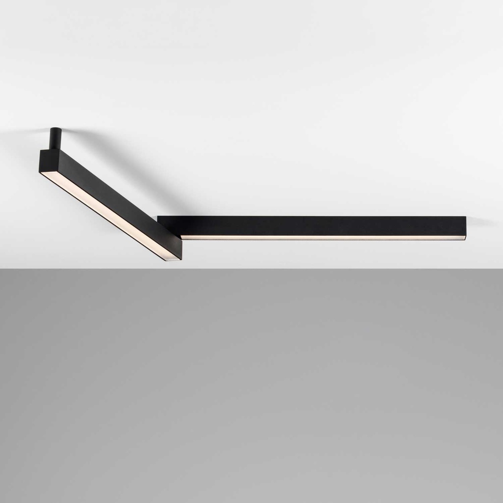 [22.1111.J16.002] Thiny Snake ON spot de plafond (2700K / CRI98 Sunlight, 002 – Noir, NO-DRV – Sans Pilote, 60, SOFT (Diffuseur Opal))