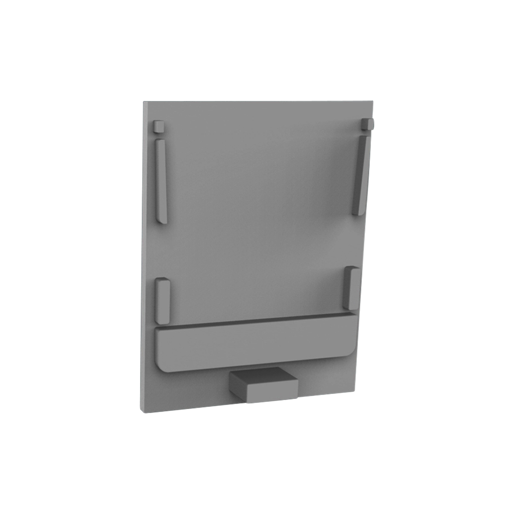 [530002432402] CAP-TI1 Endkappe (Schwarz RAL9005, Mit Kabeldurchführung)