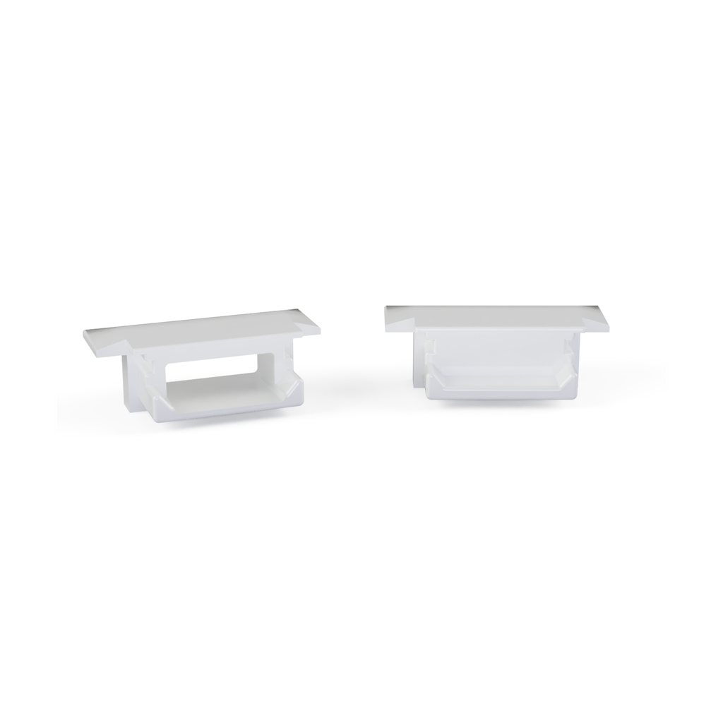 CAP-A1F Endkappe Möbelbau | mit Loch | weiss