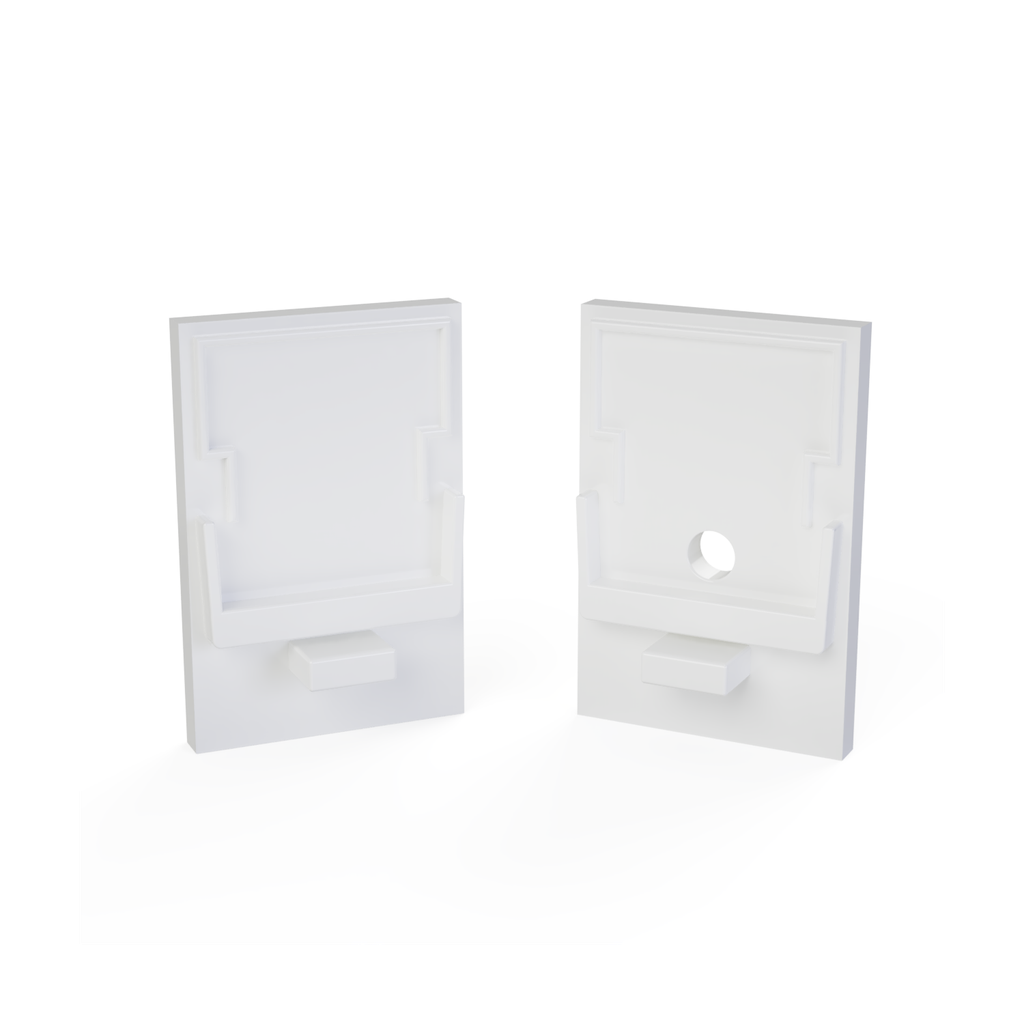 CAP-N4 Endkappe | HIGH | mit Loch | weiss