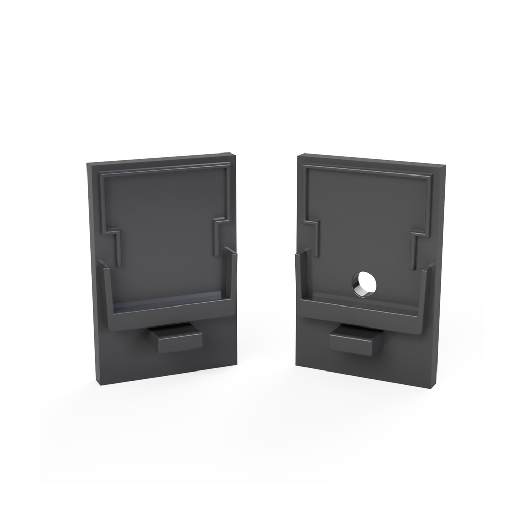 CAP-N4 Endkappe | HIGH | mit Loch | schwarz