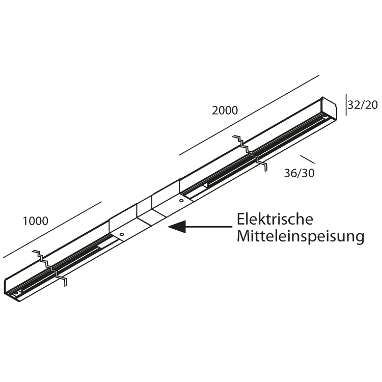 Set 1m Mitteleinspe. silber