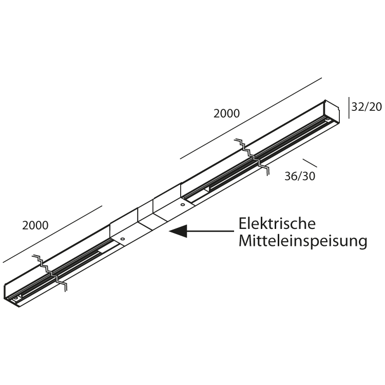 Set 2m Mitteleinsp. weiss