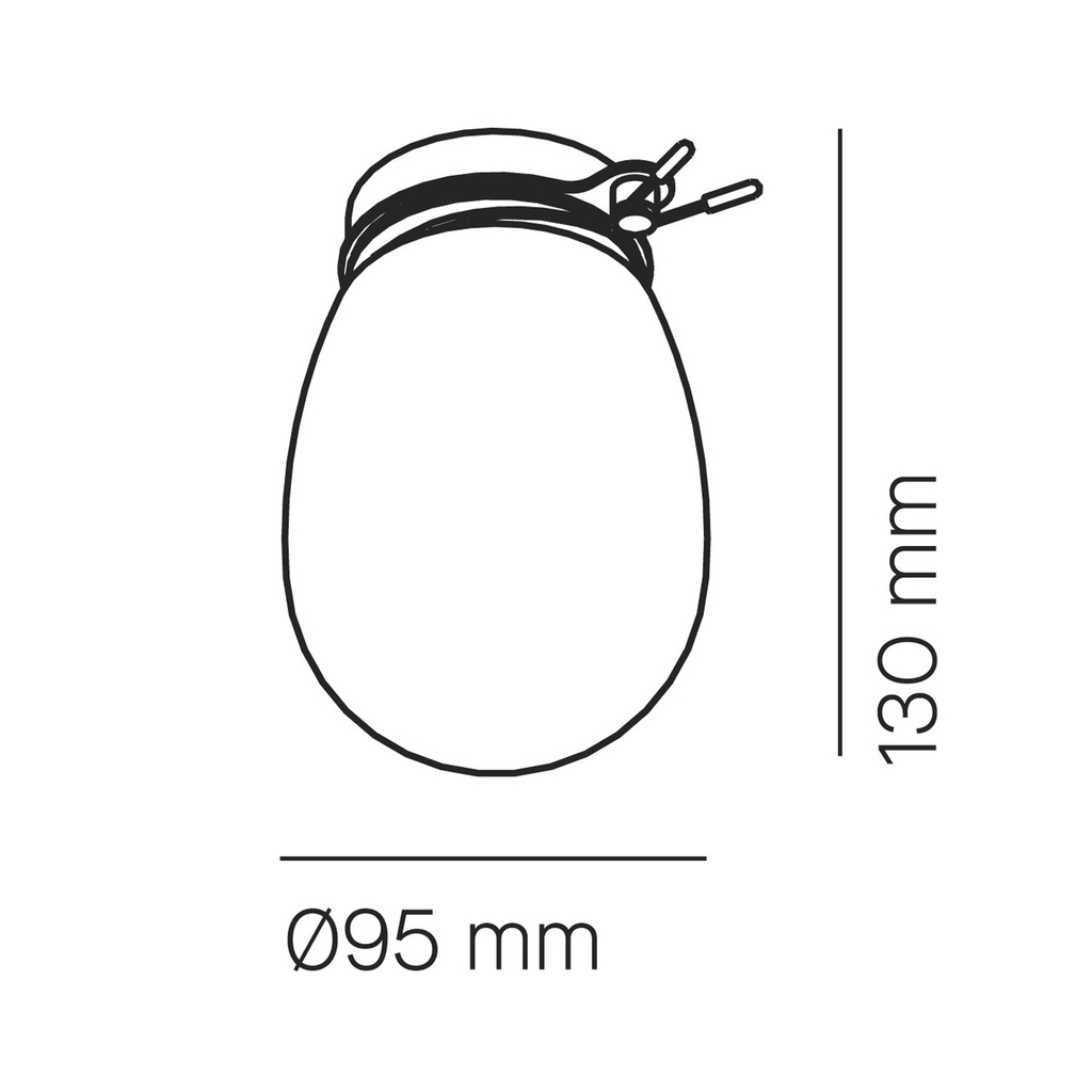 Ersatzglas, 9 cm Durchmesser, dreischichtiges Opalglas für Bano