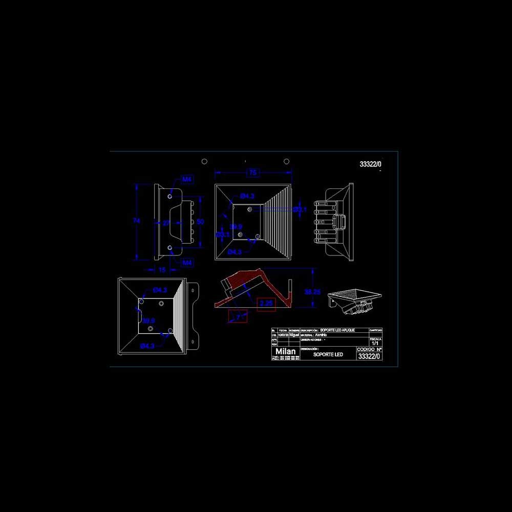 Kühlkörper inklusive LED DOB für DAU, 7 Watt, 665 Lumen, 2700 Kelvin, CRI90, 240 Volt