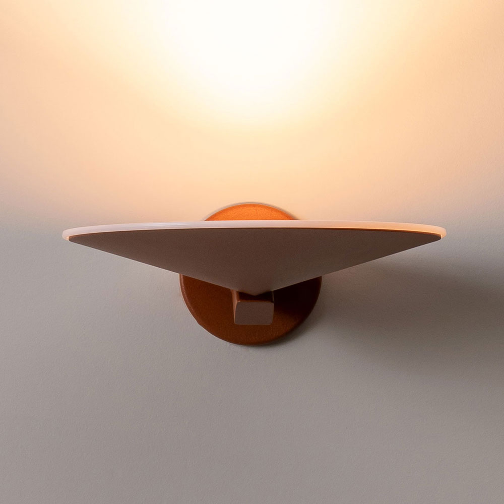 [7023] MLN Pla W Wandleuchte weiss (Kupfer-Metallic)