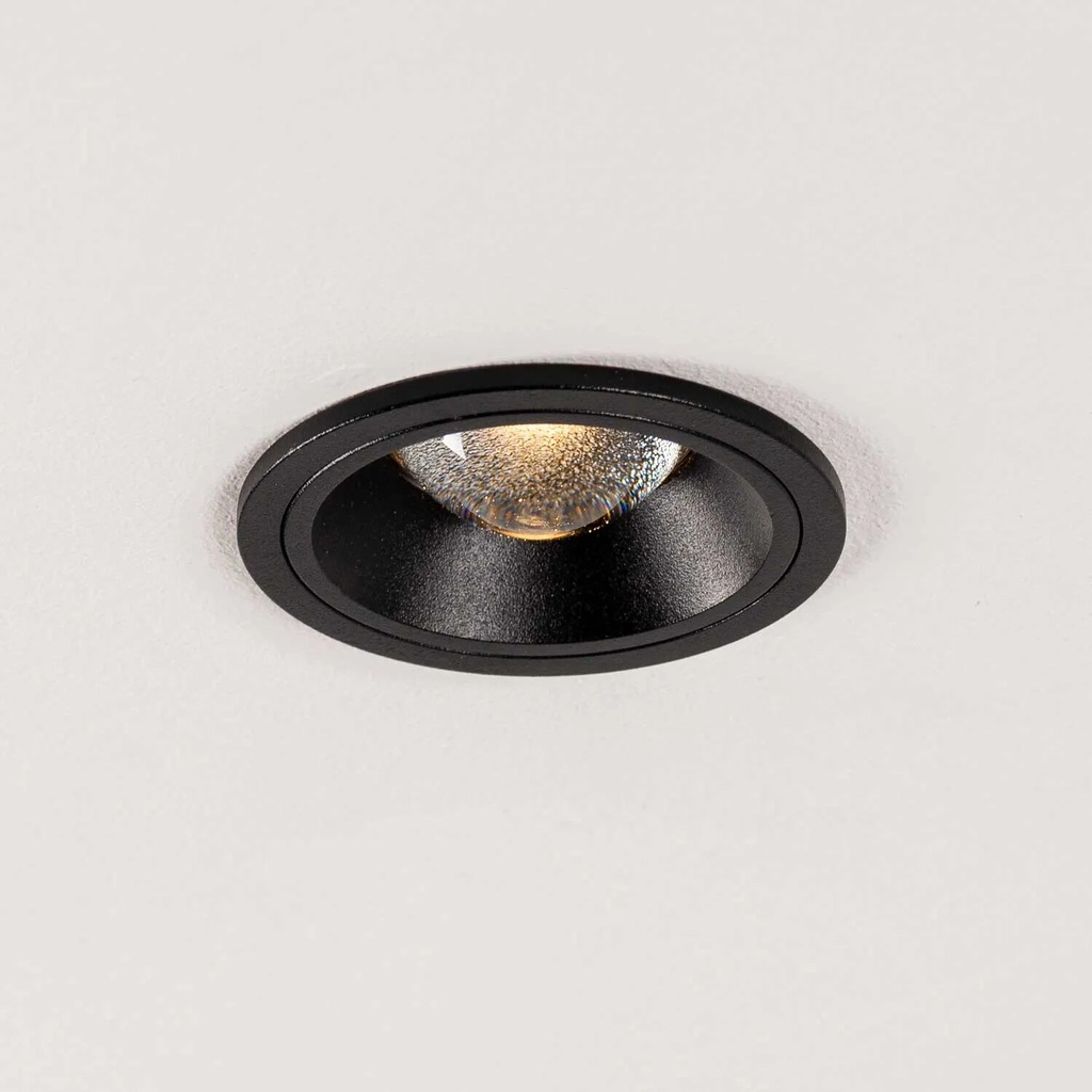[09.3103.ICA.002] Subtil 70 IN Deckeneinbaustrahler IP44 (002/schwarz/RAL9005, 2700K / CRI98 Sunlight)