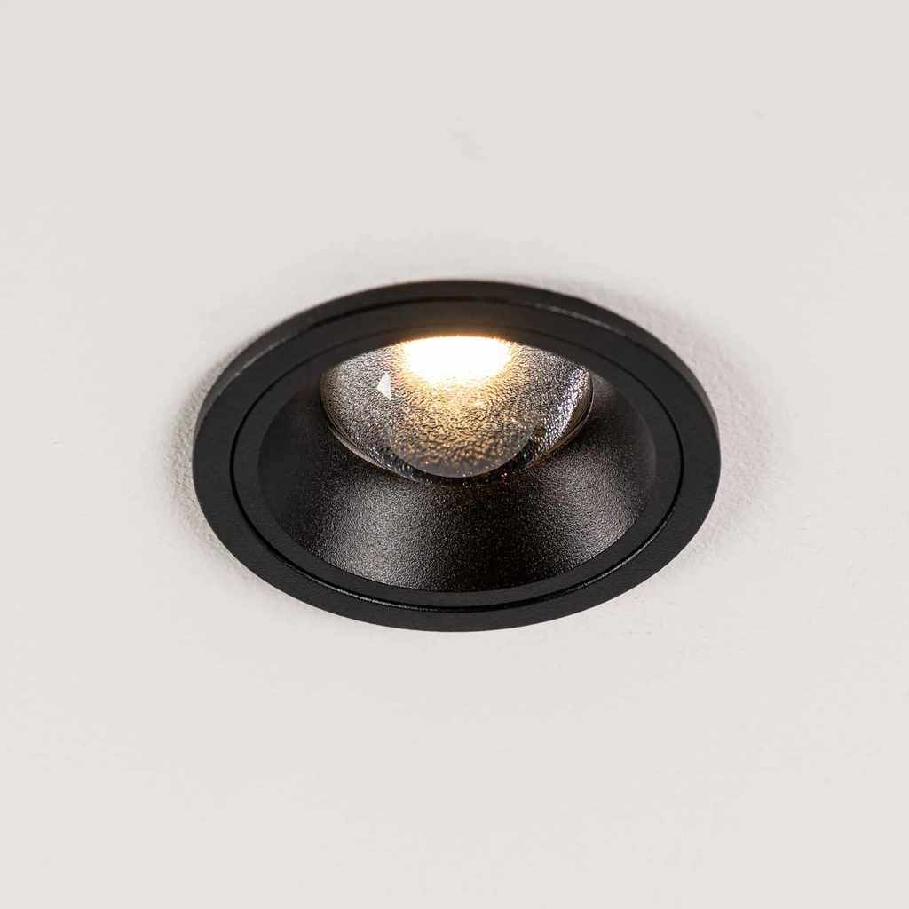 [09.3106.GCA.002] Subtil 45 IN Deckeneinbaustrahler IP44 (002/schwarz/RAL9005, 2700K / CRI98 Sunlight)