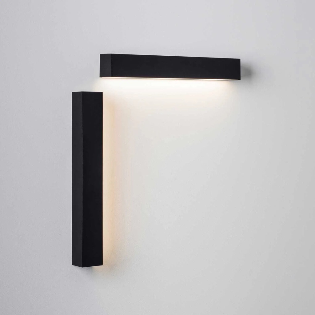 [22.2101.T16.002] Thiny Slim K Wandaufbauleuchte (30 cm, SOFT (Diffusore Opal), DALI-2, 002/schwarz/RAL9005, 2700K / CRI98 Sunlight)