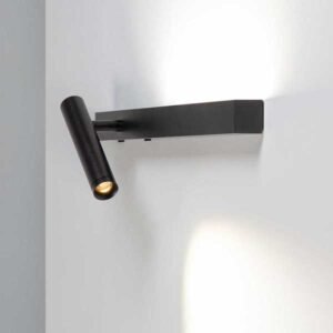 Wandaufbauleuchte HELLO K mit diffuser Wandleuchte und Leseleuchte mit verstellbarem Abstrahlwinkel, dreh- und schwenkbar, bis zu zwei Dimmer, Sleeptimer